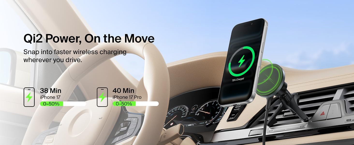Wireless Charging Car Vent Mount