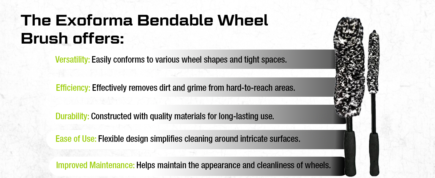 exoforma wheel brush car detailing products carwash cleaner
