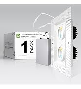 ASD 3/4 Inch LED Recessed Lights 2-Heads Adjustable, Trimless Recessed Lighting 30W, Airtight Gim...
