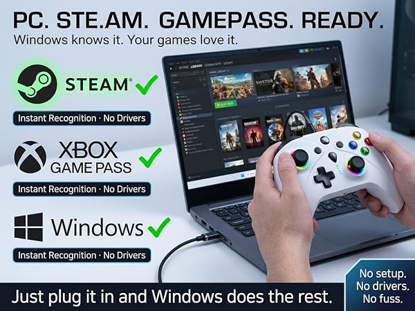 Instant Recognition xbox and pc · No Drivers