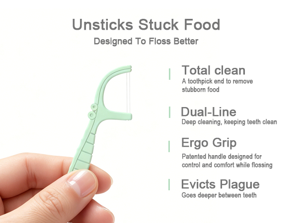 floss dental floss picks flosser refill sticks Double minty dientes health cleane