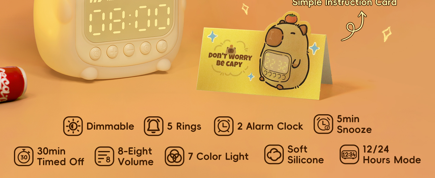 cute capybara light