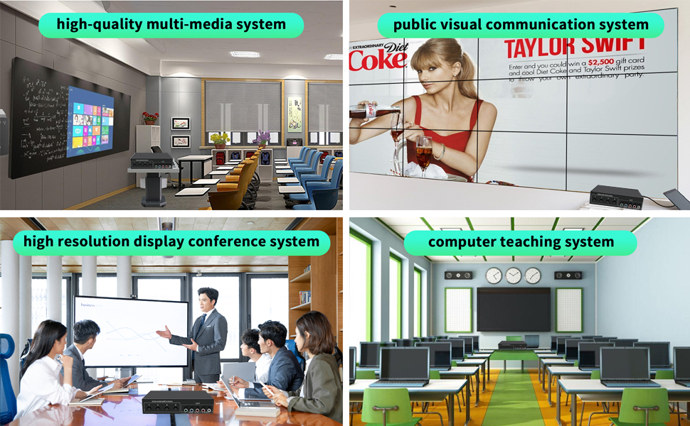 4 In 1 Out Component AV Video Switch Box Composite 4 RCA AV Splitter RGB Selector Video Audio Switch