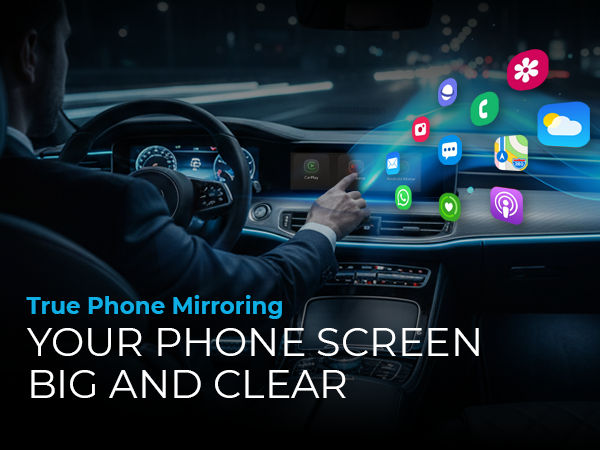 True phone mirroring, your phone screen big and clear