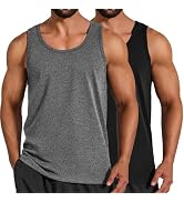 COOFANDY Mens Cotton Tank Tops Workout Summer Sleeveless Muscle Gym Shirts Athletic Beach Tee Shi...