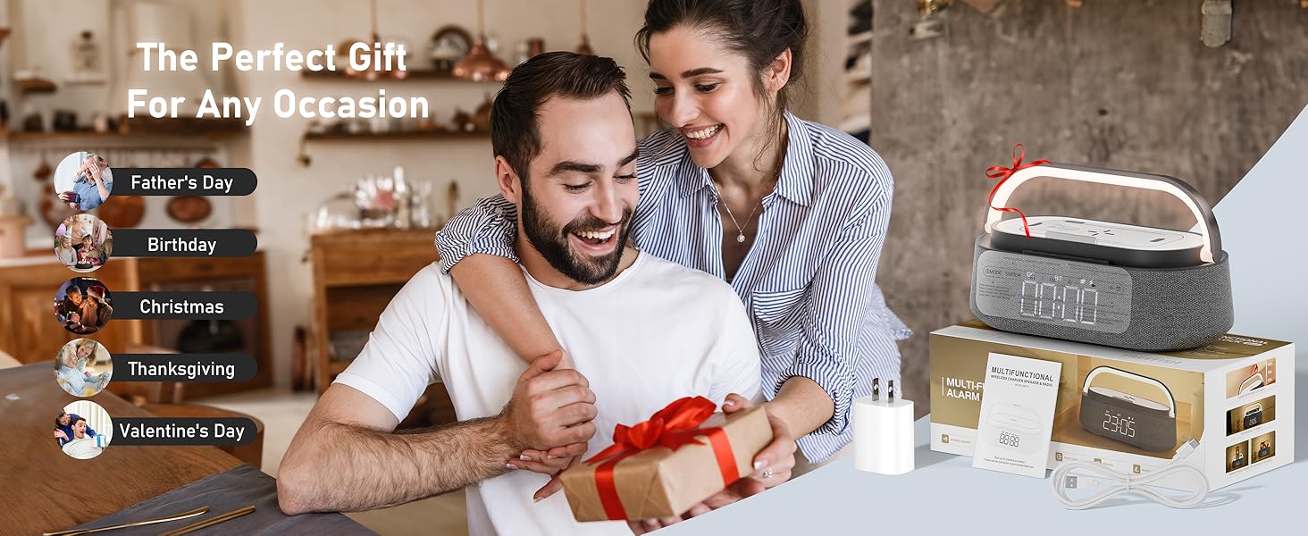 alarm clock with wireless charging