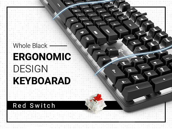quiet keyboard wired ergonomic keyboard wired computer keyboard red switch keyboard rgb clear