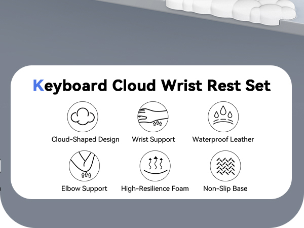 cloud wrist rest set