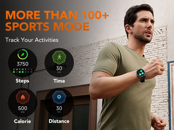 Smart watch with metal border