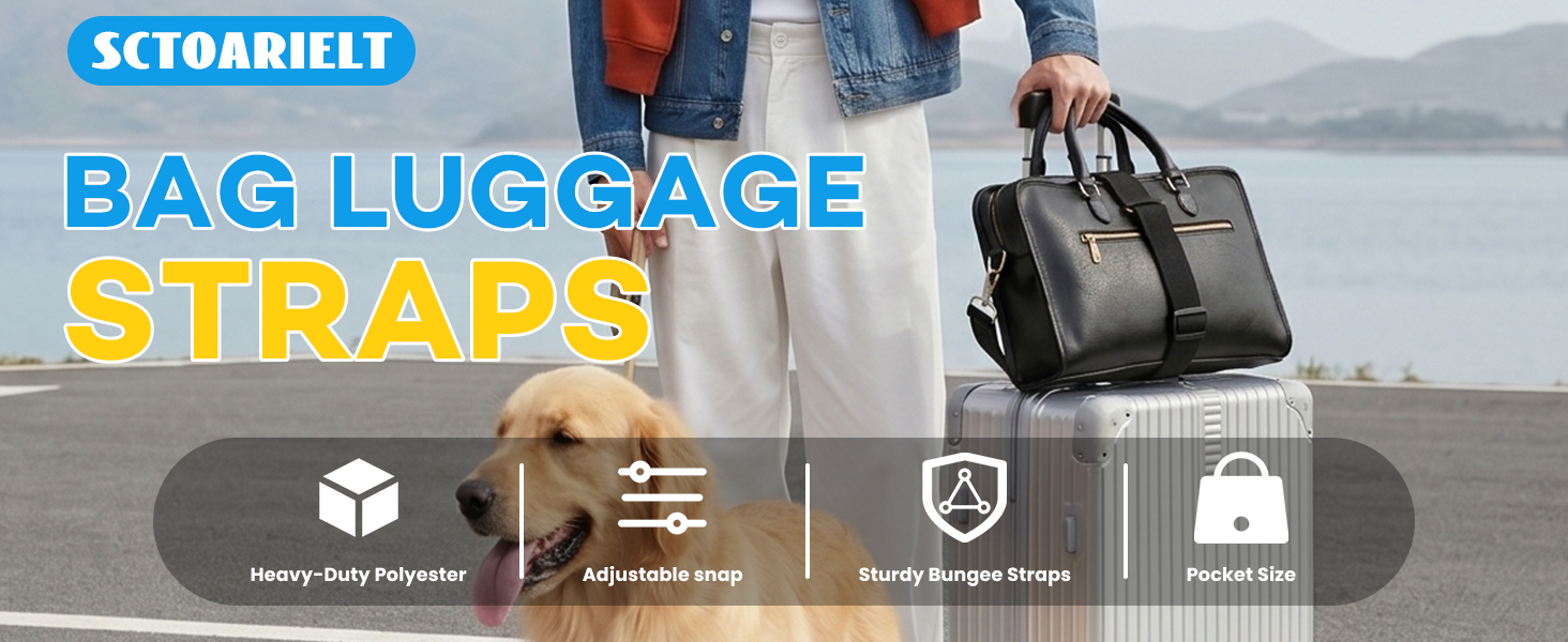 Adjustable Luggage Straps for Suitcases