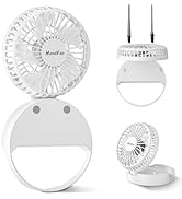 HandFan Personal Necklace Fan, Portable Neck Fan Rechargeable, Mini Hanging Wearable Fan with Uni...
