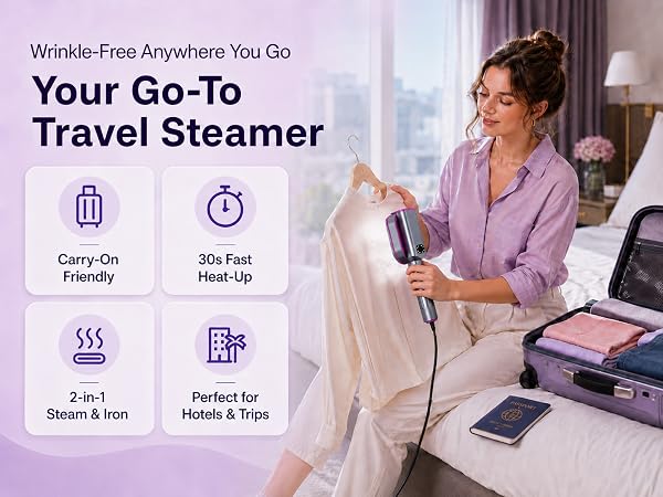 Wrinkle-Free Anywhere You Go, Your Go-To Travel Steamer