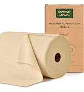 CHAUNCEY HOME Roll of Microfiber Cleaning Cloth –100 Pack, Tear Away Microfiber Towels, Reusable,...