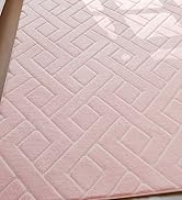 Macgace Ultra Soft Pink Area Rug for Girls Bedroom, 3x5 Modern Geometric Shag Rugs with Nonslip B...
