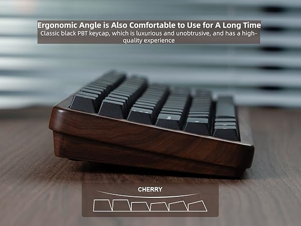 75% Mechanical Keyboard Wireless with QMK/VIA, WD75 V2 Wood Gaming Keyboard