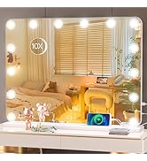 Hasipu Vanity Mirror with Lights, 32" x 24" Makeup Mirror, Light up Mirror with 14 Dimmable LED L...