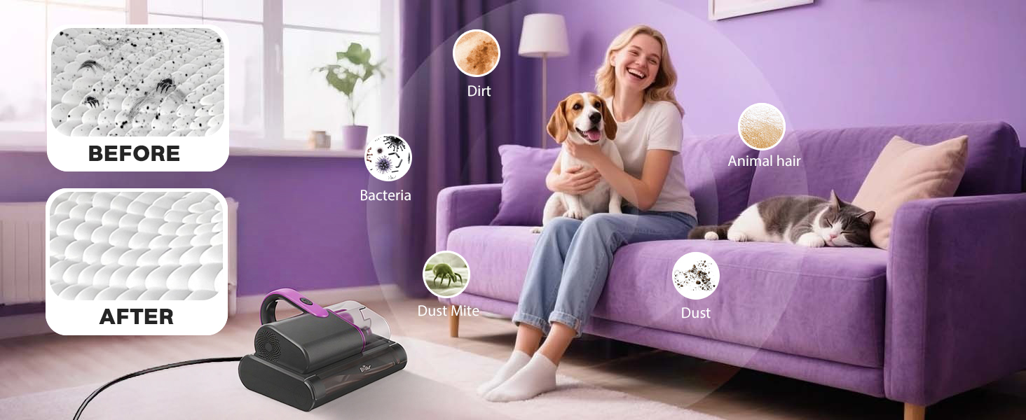 bed vacuum cleaner uv sanitizing