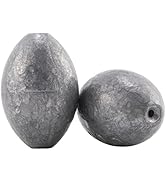 Dr.Fish Egg Sinker 1/8-5oz, Oval Shaped Fishing Weights Sinkers Bass Fishing Casting Freshwater S...