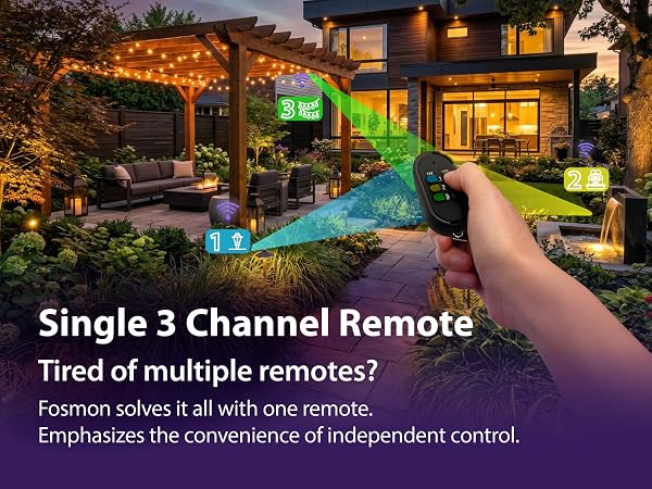single three channel remote