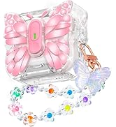 R-fun for AirPods 4 Case Butterfly Artistry - Auto Pop-Up Lid &amp; Kickstand Function, Military-Grad...