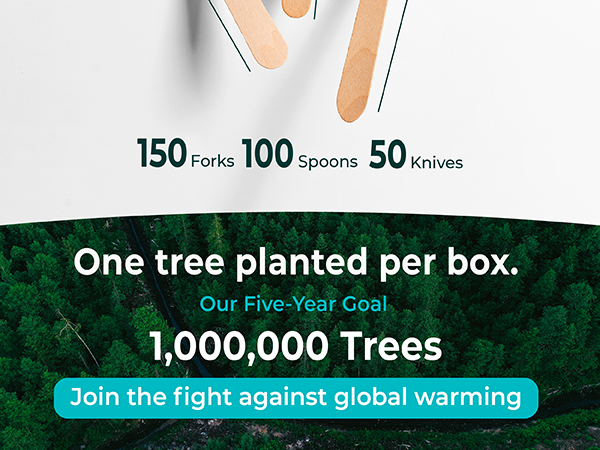 One Tree Planted Per Box - Our Five-Year Goal 1,000,000 Trees
