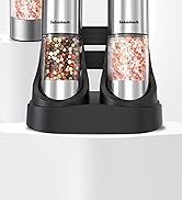 auto salt and pepper grinder set with light