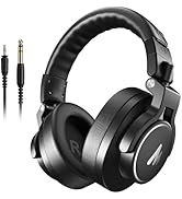 MAONO Studio Monitor Mixing DJ Headphones, 50mm Driver Professional Over Ear Wired Headset with 3...