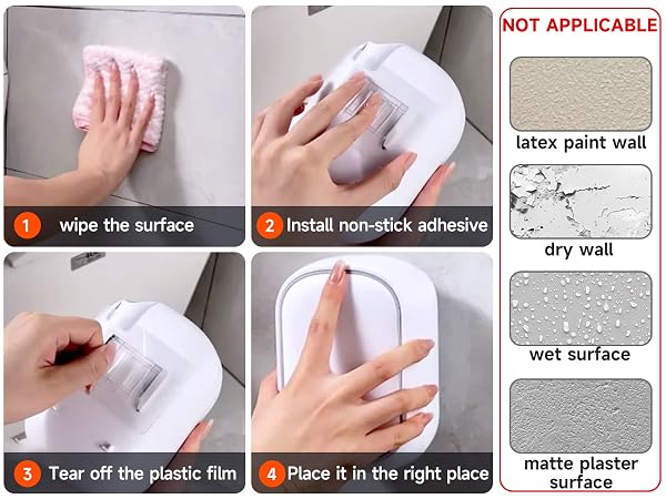 How to install the disposable toilet brush back sticker