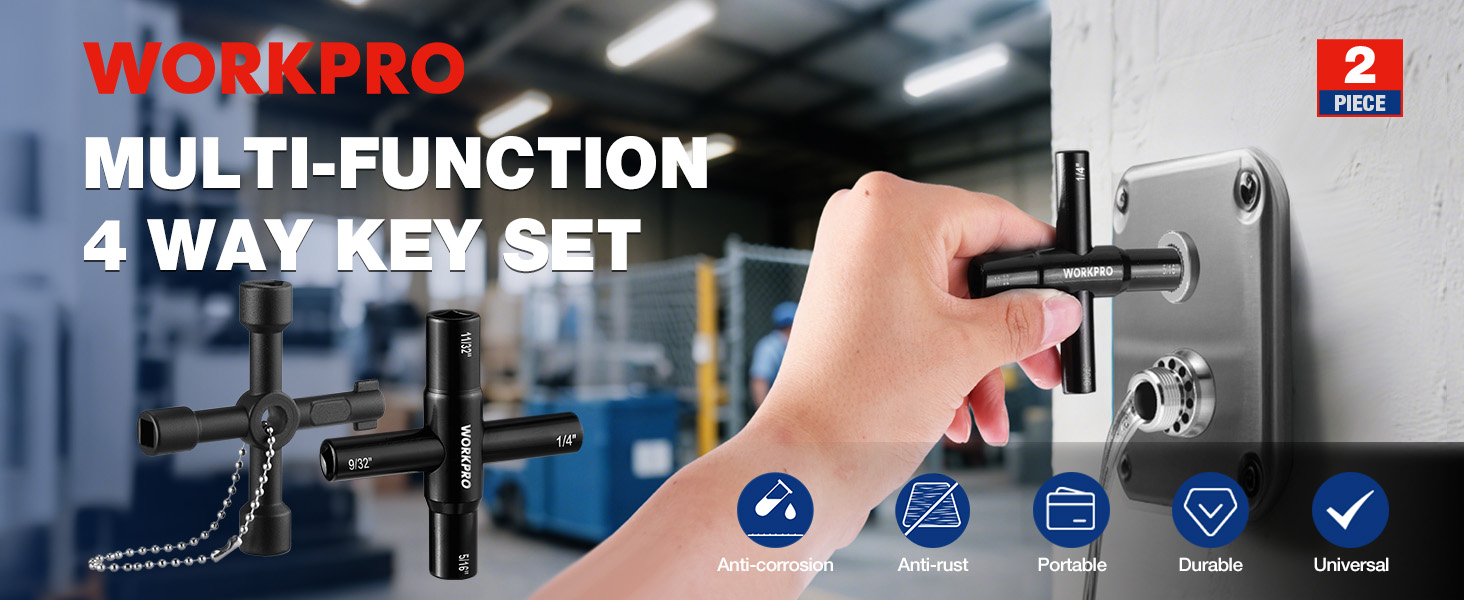 WORKPRO multi-function 4 Way Key Set