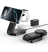 3 in 1 Wireless Charging Station Compatible with Apple,Foldable Magnetic Wireless Charger for iPh...