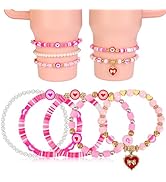 FOWSRHRG 5Pcs Pink Bracelets for Stanley Cup Decor, Exquisite Cup Accessories, Suitable for Stanl...