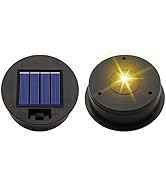 ZNYCYE 2 Pack Solar Light Replacement Top Parts(Top Size 3.15 inch,Bottom Size 2.76 inch) 7 Lumen...