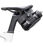 ROCKBROS Water-Resistant Bike Saddle Bag with Water Bottle Holder &amp; Taillight Hanger – Large Capa...