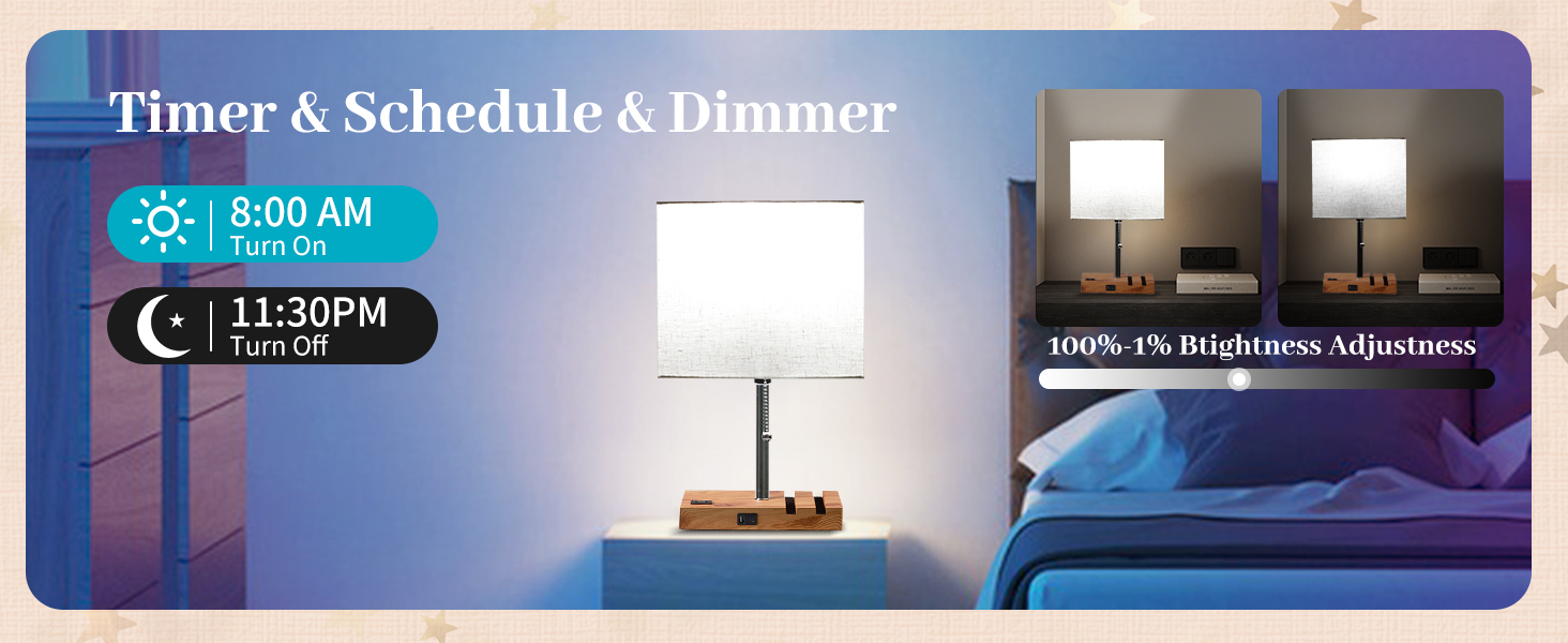 Nightstand Lamp for Bedroom