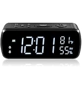 G Keni Digital Alarm Clock with FM Radio for Bedroom | 2 Alarms with Large LED Display,Snooze,USB...