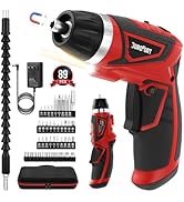 DuroFort Cordless Electric Screwdriver Set, 8V 10Nm Rechargeable Screwdriver Kit with 89pcs Acces...