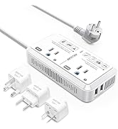 Universal 220V to 110V Travel Converter, BESTEK 2000W US to Europe Voltage Converter with Travel ...