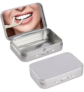 Gerkia 2Pack Travel Floss Picks Case, Refillable Portable Floss Pick Holder and Dispenser,Small t...