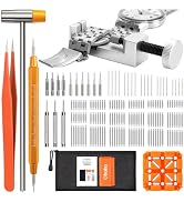 Watch Link Removal Kit, Ohuhu Upgraded 166PCS in 1 Watch Repair Kit Watch Band Tool kit Watch Pin...