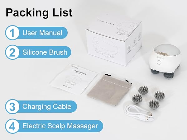 Electric Scalp Massager Silver
