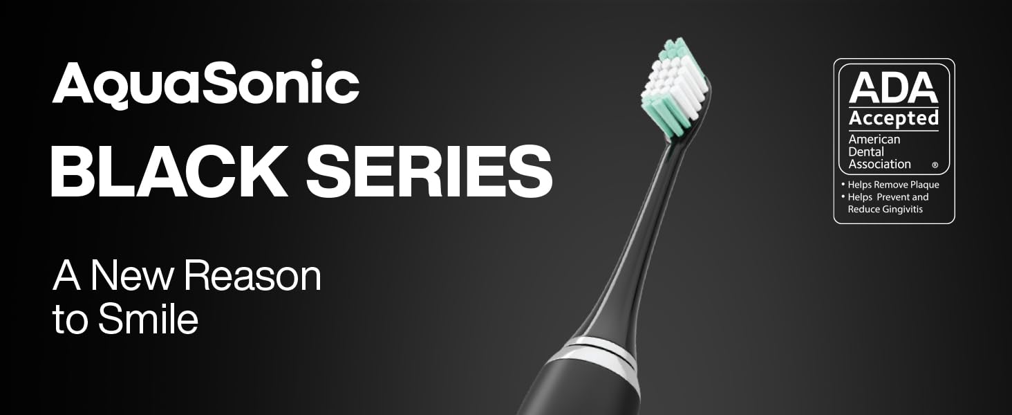 AquaSonic Black Series Electric Toothbrush safe for sensitive teeth
