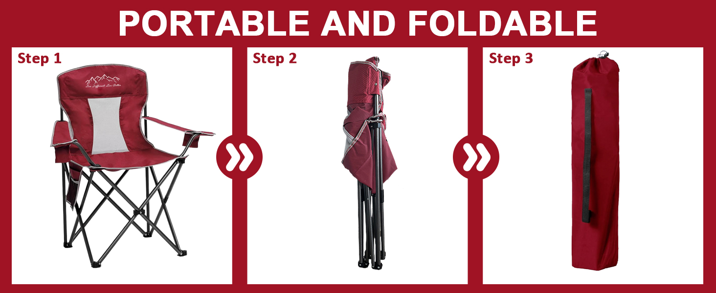 outdoor mesh camping folding chair