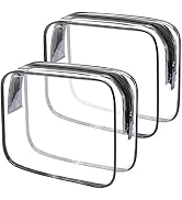 Lermende 2pcs Clear Toiletry Bag for Traveling, TSA Approved Travel Toiletry Bag, Carry On Airpor...