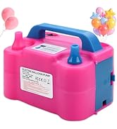 QIPUMP Balloon Pump Electric,110V 600W Balloon Blower Inflator Dual Nozzle Air Pump Balloons Infl...