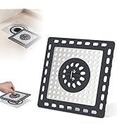 Hibbent Upgraded Shower Drain Hair Catcher, Shower Drain Cover for Bathroom Floor 4" Drain, Anti-...