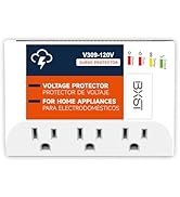BXST Plug-in Surge Protector 140J, 3 Outlet Power Strip with Heat Dissipation Vents, Over/Under V...