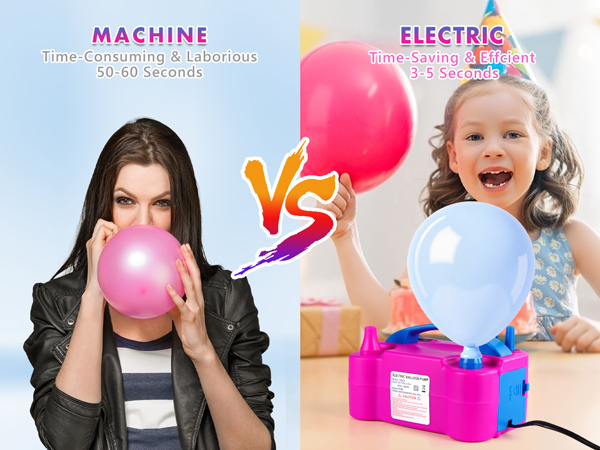 Electric Balloon Pump, Portable Electric Balloon Blower Machine Balloon Air Pump