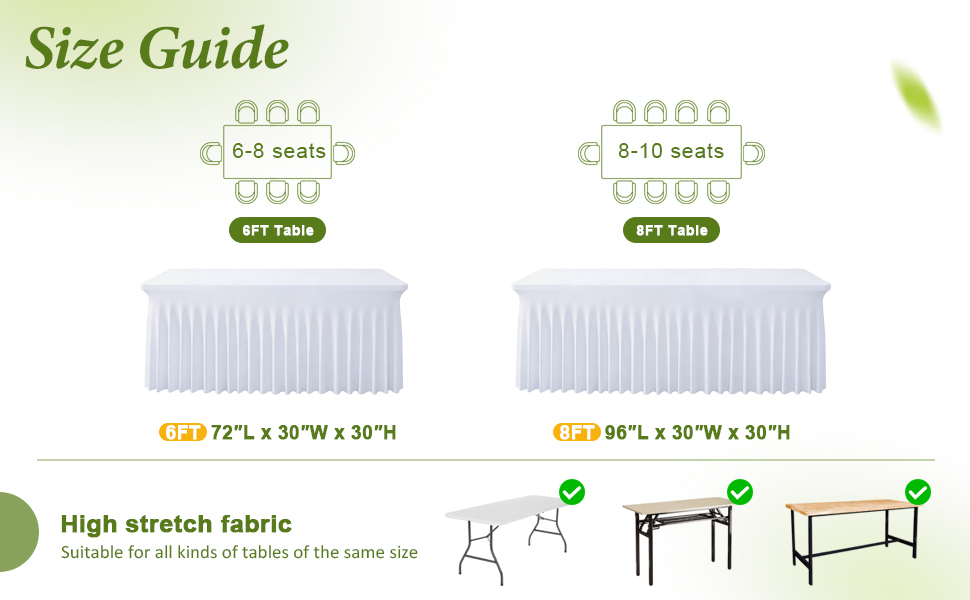 spandex table cloth table skirt