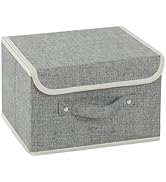 ENUMAIL Storage Boxes, Collapsible Storage Bins with Lids, Cotton and linen cloth Storage Baskets...