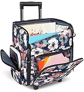 YOREPEK Rolling Craft Bag, Scrapbook Tote Bags with Wheels, Teacher Rolling Cart for Women, Water...